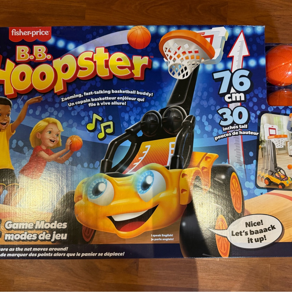 Fisher-Price B.B. Hoopster - Yellow and Black Basketball Toy